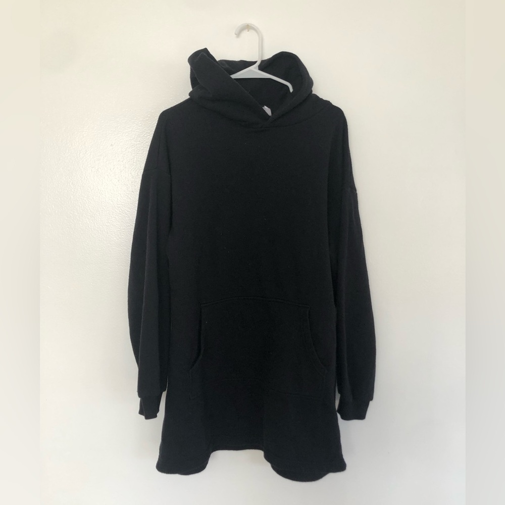 H&M Divided Basics Black Hoodie Dress Medium